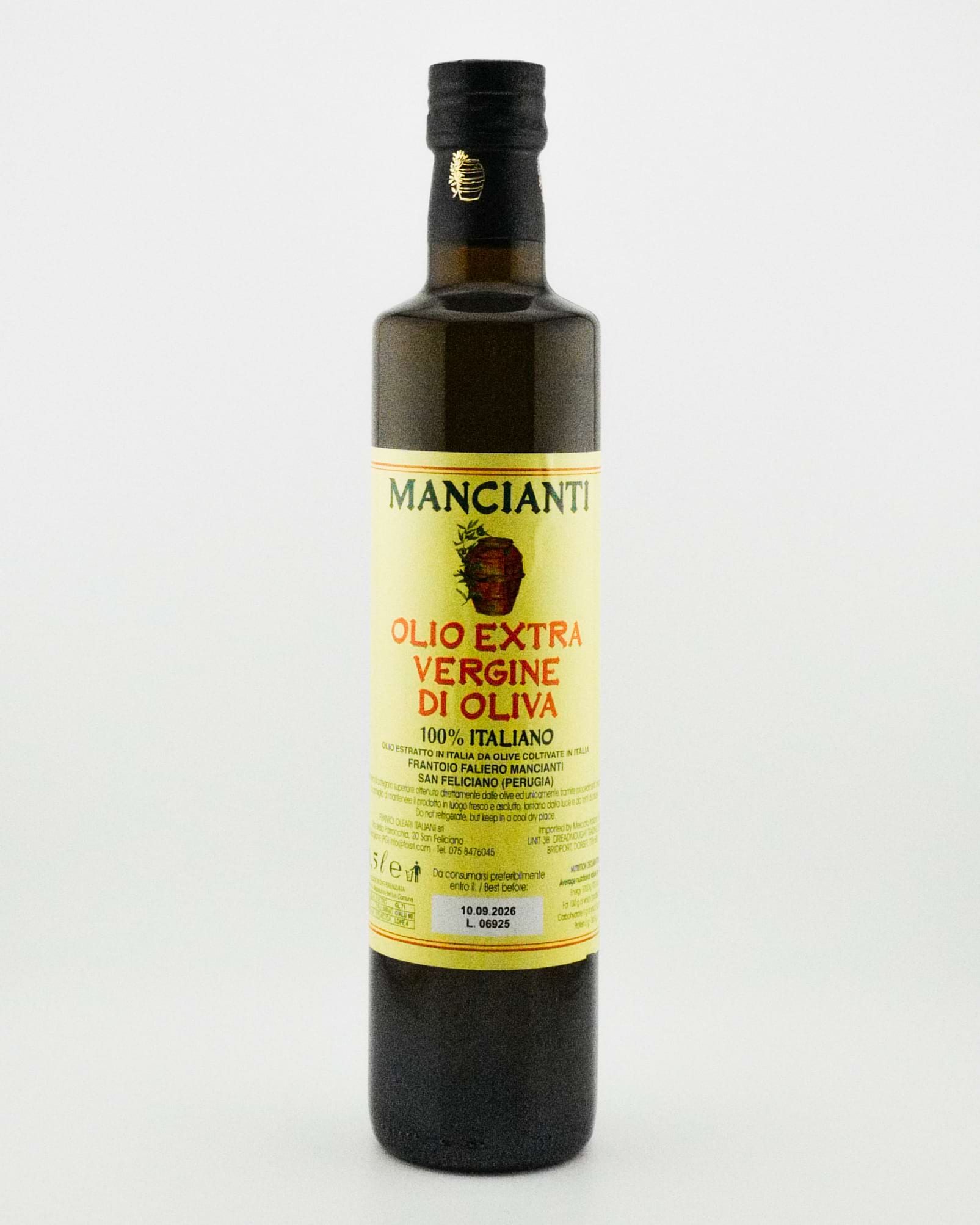Umbrian Extra Virgin Olive Oil – Cold-Pressed 500 ml | Mercato Pronto