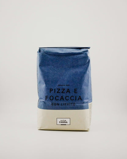 Pizza flour on a white background