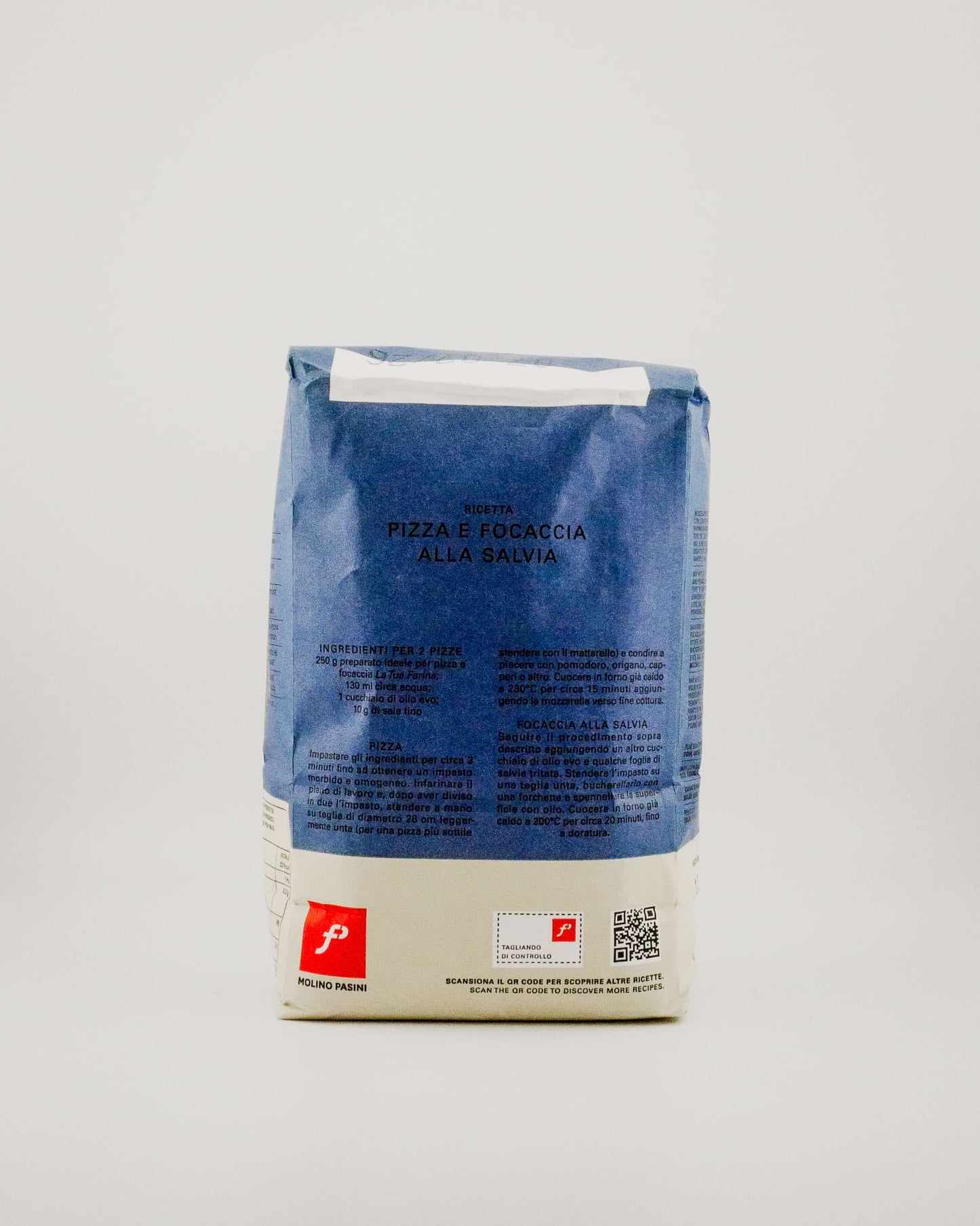 Pizza flour on a white background