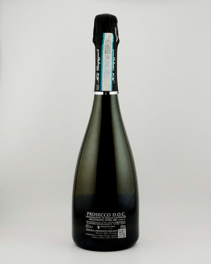 Prosecco DOG Back on a white background