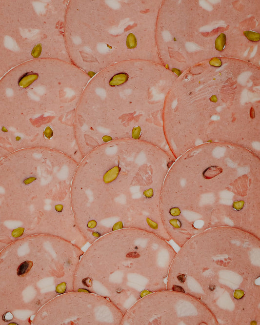 Mortadella with pistachio